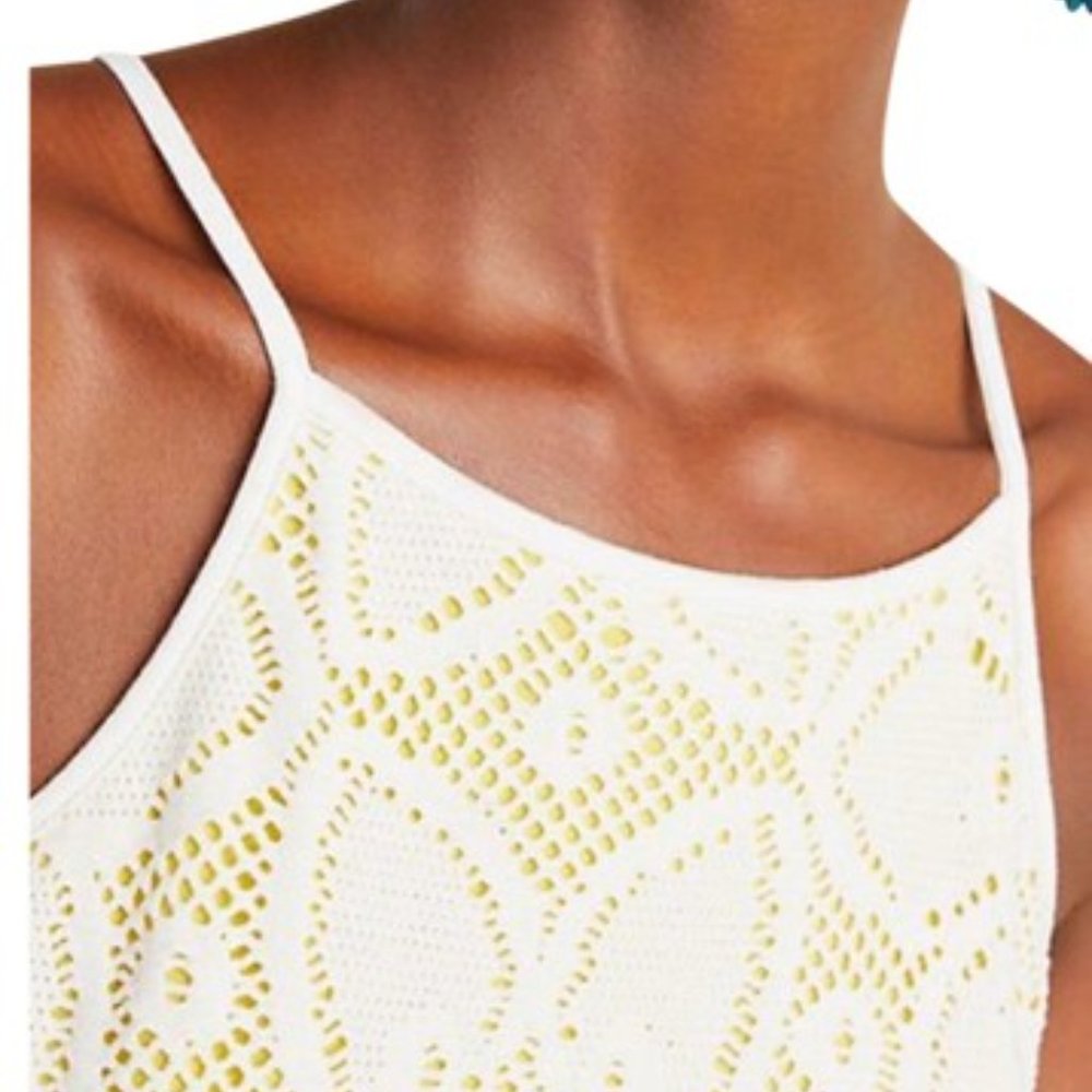Anthropologie Lace Overlay Cosette High Neck Top - Picture 2 of 8